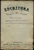 “Escritura de Testimonio de una orden espedida por el Ministerio de la gobernación á favor del Hospital provincial de Santa Cruz para que pueda nombrar sus empleados“